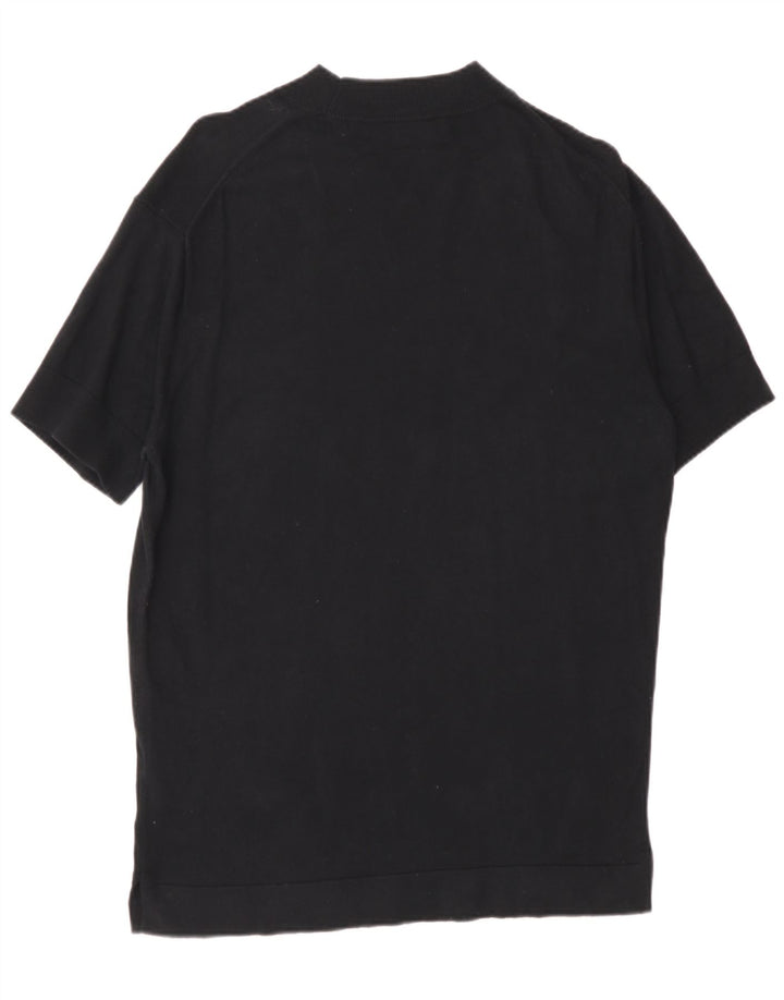 Męska koszulka T-shirt Zara XL, czarna, bawełniana