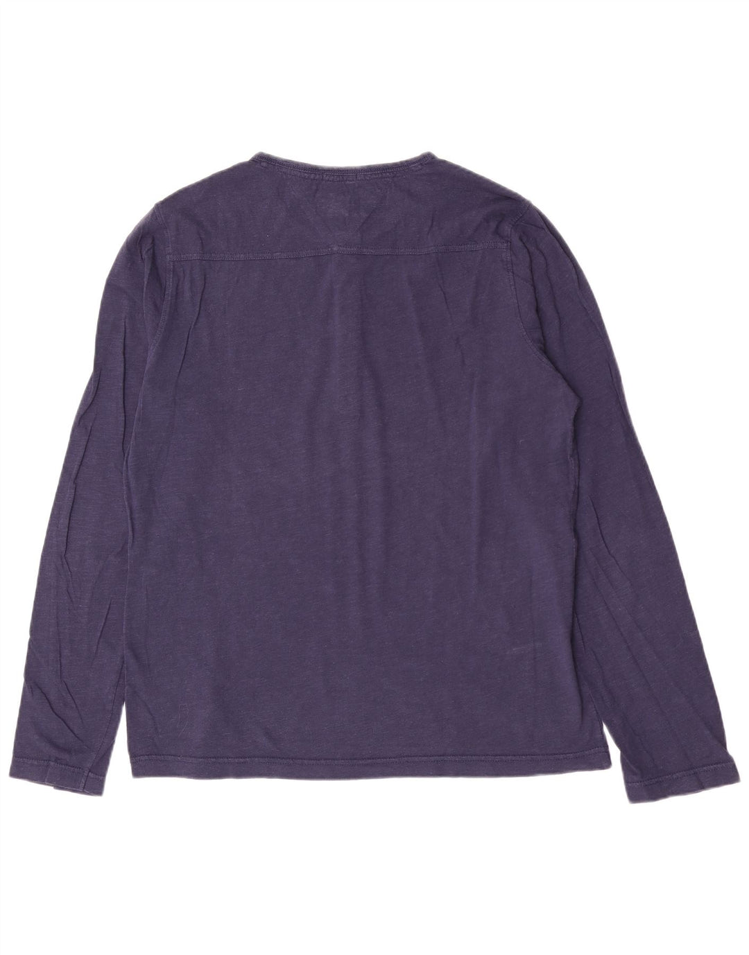 Tommy Hilfiger Męski top Henley z długim rękawem, średni granatowy, bawełniany