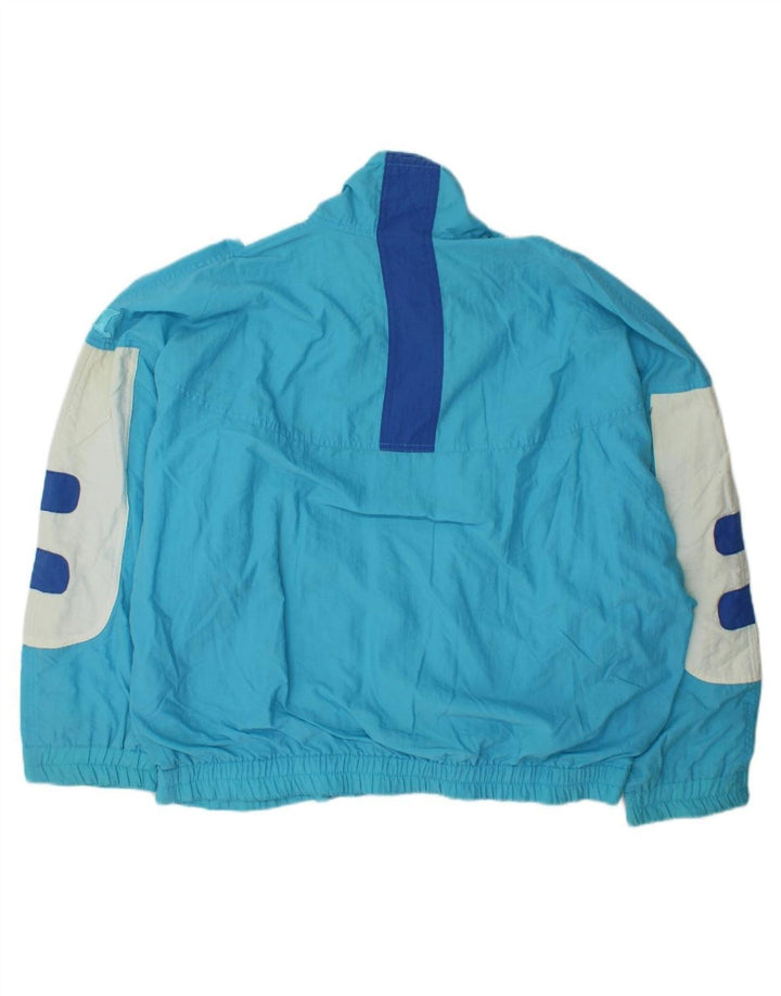 VINTAGE Womens Oversized Pullover Tracksuit Top UK 16 Large Blue