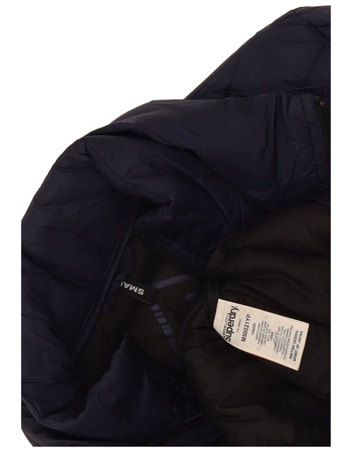 Męska ocieplana kurtka Superdry UK 36, mała, granatowa, nylonowa