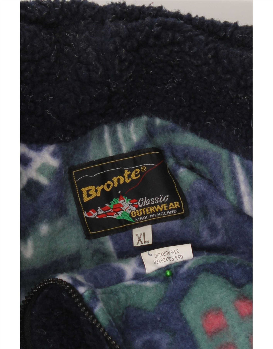 Bronte Męska kurtka polarowa UK 42 XL granatowa, poliestrowa