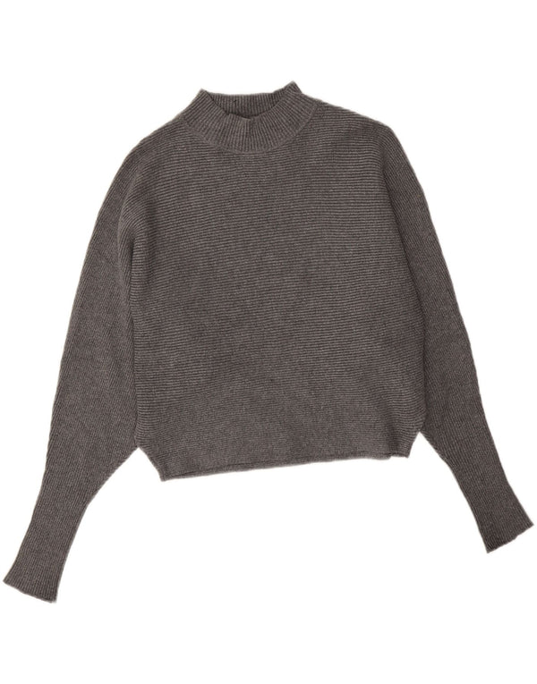 Damski sweter Zara Crop Oversize z golfem UK 10 Small Grey
