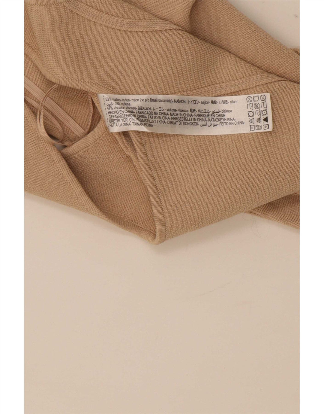 Damski krótki top bez rękawów Zara UK 8, mały, beżowy nylon