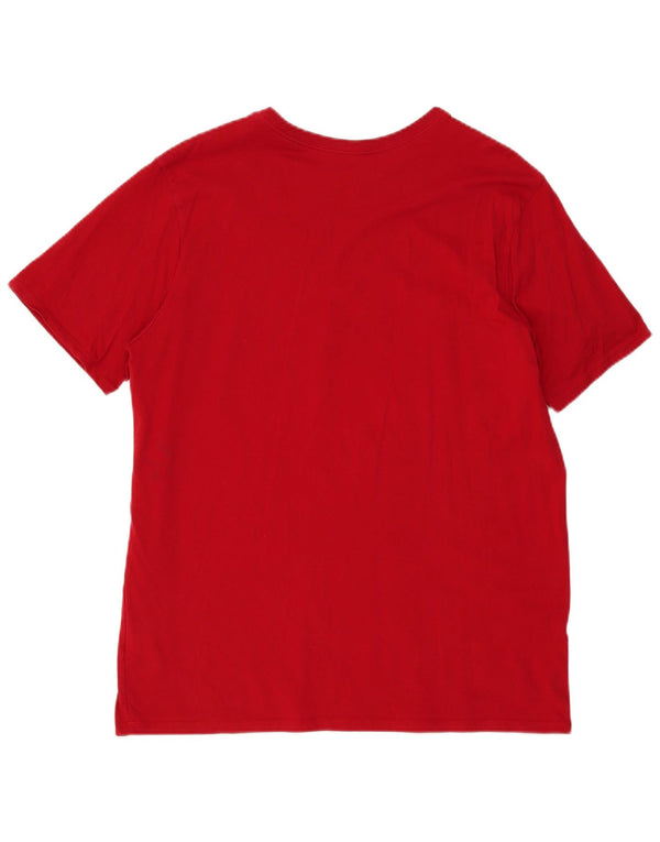 Męski T-shirt Jordan z grafiką, bawełniany top XL w kolorze czerwonym