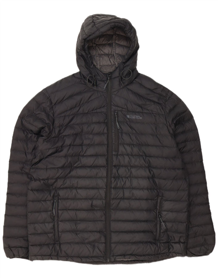 MOUNTAIN WAREHOUSE Męska ocieplana kurtka z kapturem UK 42 XL, czarny poliester