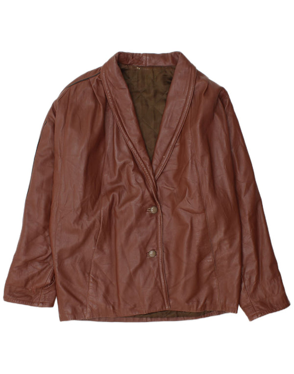 Damska kurtka oversize Lavorazione Artigiana IT 48 XL brązowa