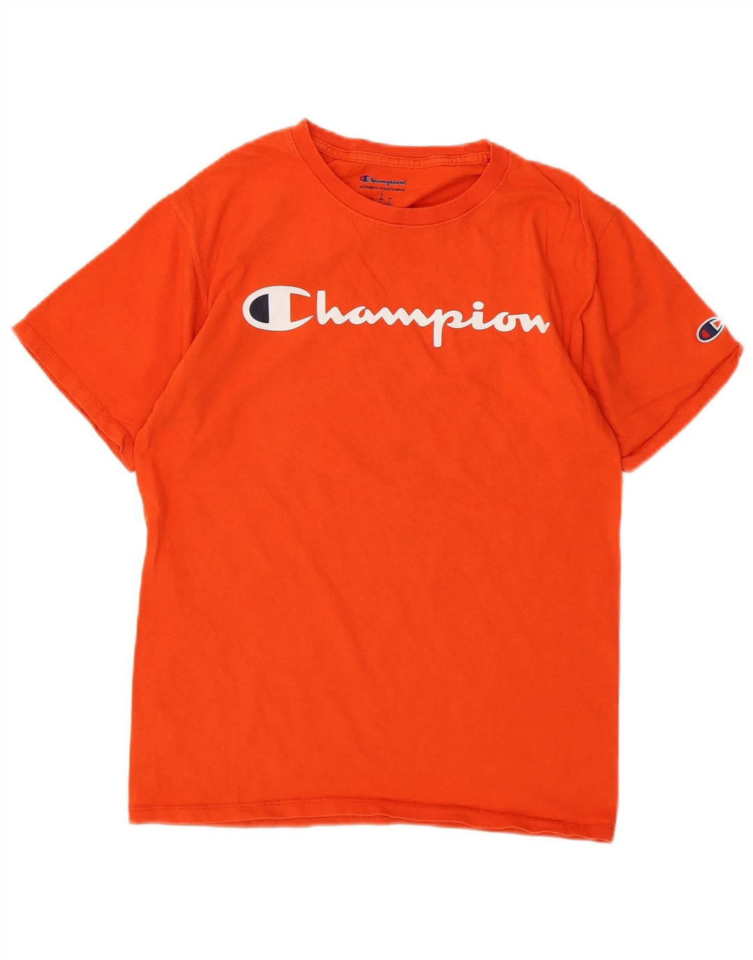 CHAMPION Mens Graphic T-Shirt Top Small Orange