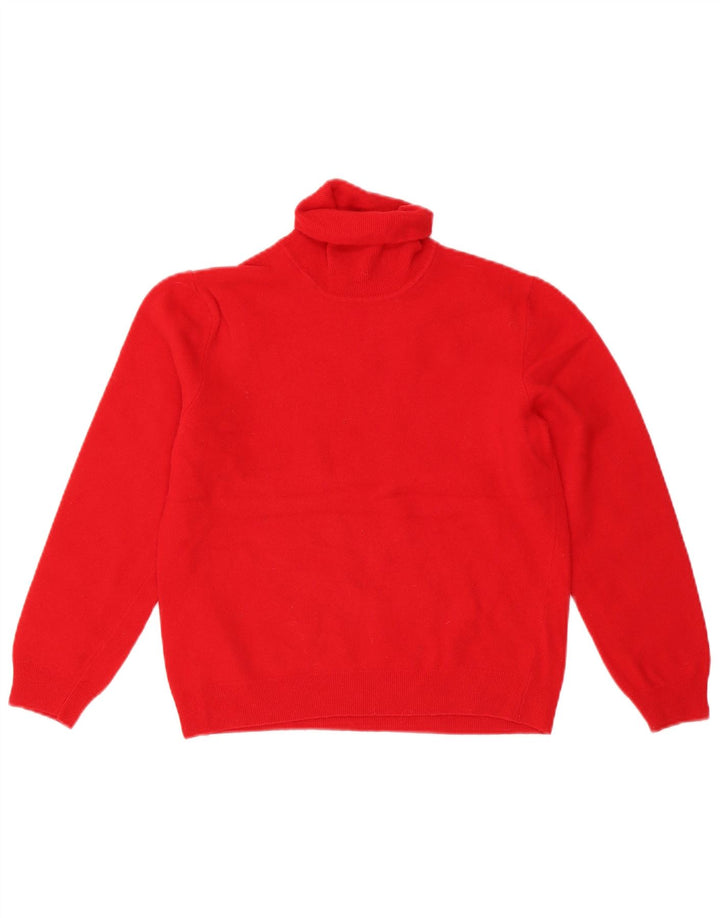 Damski sweter z golfem Benetton UK 10 Small Red