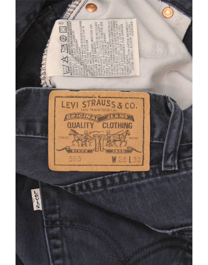 Damskie dżinsy Levi's 595 Straight W28 L27 Granatowa bawełna