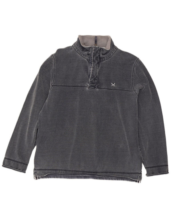 Crew Clothing Męska bluza z zamkiem błyskawicznym, sweter XL, granatowa, bawełniana