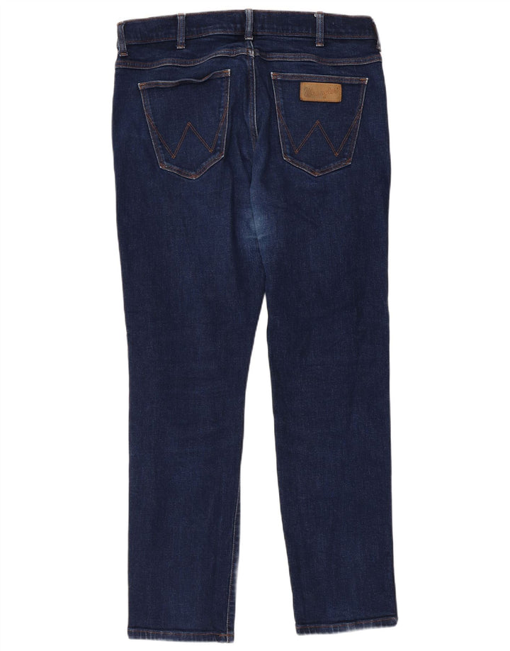 Wrangler Męskie Larston Slim Jeans W36 L32 Niebieski