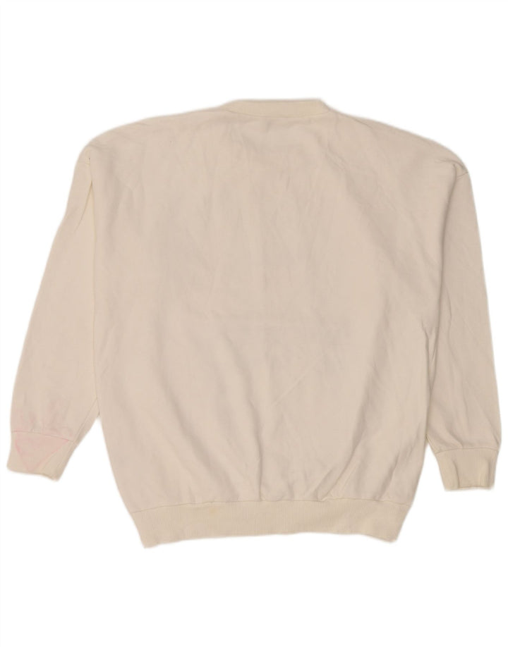 Damska bluza oversize Zara z grafiką, UK 10, mała, biała, bawełniana