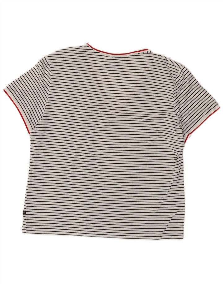 T-shirt damski PAUL & SHARK Top UK 18 XL, bawełniany w białe paski