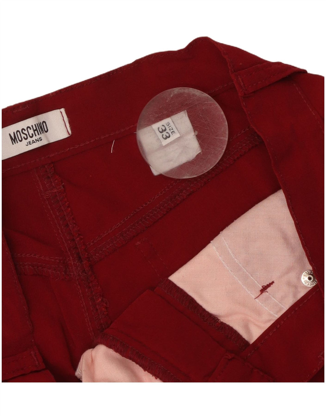 Męskie proste spodnie na co dzień Moschino W33 L33 czerwone