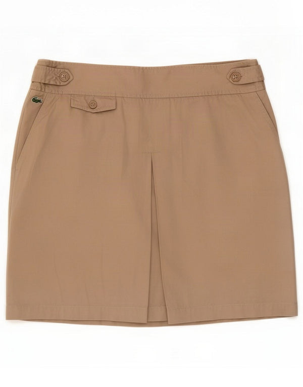 Damska spódniczka mini Lacoste, rozmiar 46 XL W34, beżowa bawełna