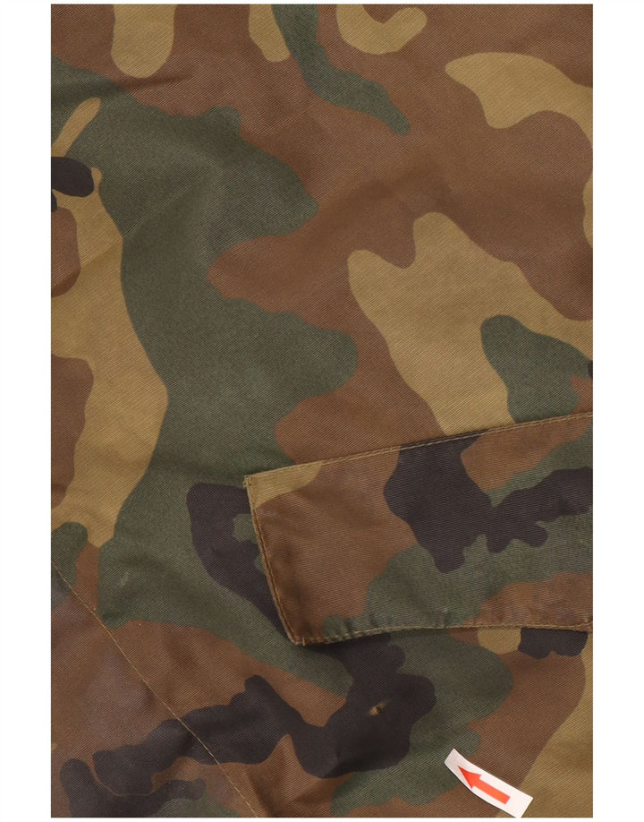 Męska kurtka wojskowa w stylu vintage UK 42 XL Khaki, kamuflaż, poliester