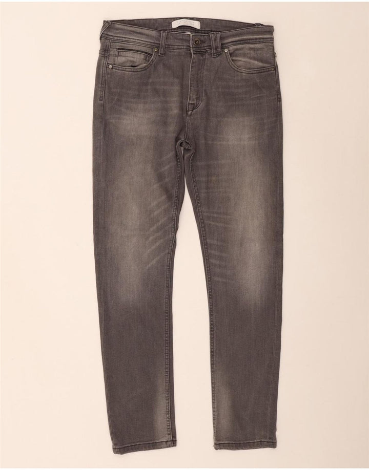 Męskie jeansy slim fit Zara EU 42 Large W32 L30 Szara bawełna