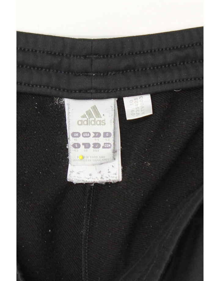 Damskie spodnie dresowe Adidas UK 16, duże, czarne, poliestrowe