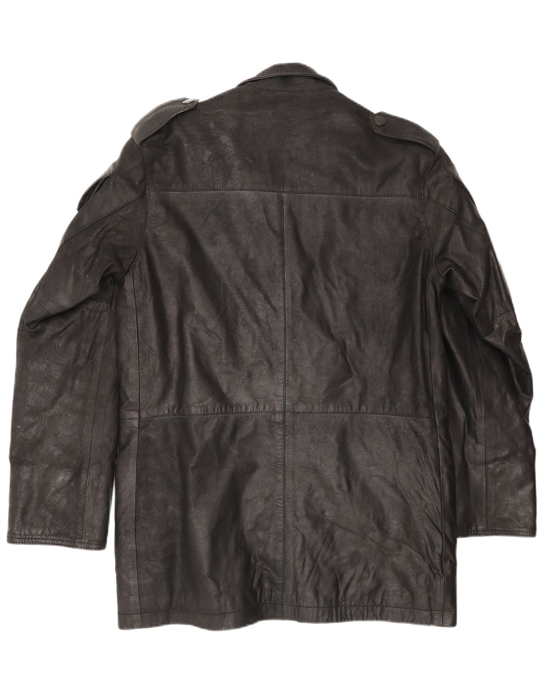 Barbour Męska skórzana kurtka wojskowa UK 36 Mała czarna skóra