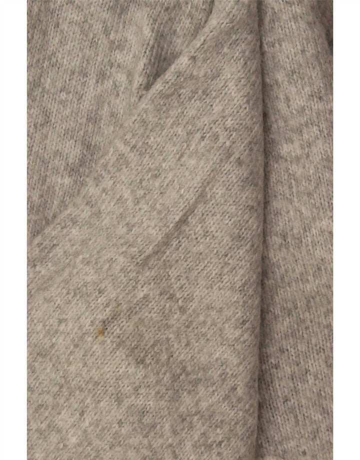 Męski sweter Zara z dekoltem w kształcie litery V, mały, szary, akrylowy
