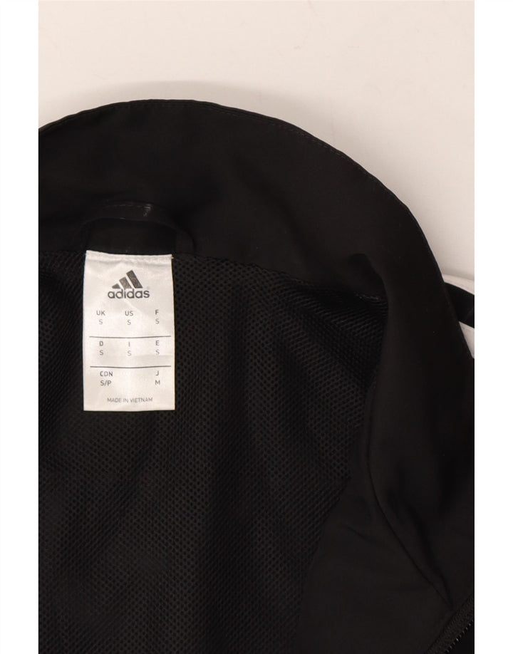 Męska kurtka dresowa ADIDAS, mała, czarna, z poliestru w blokach kolorów