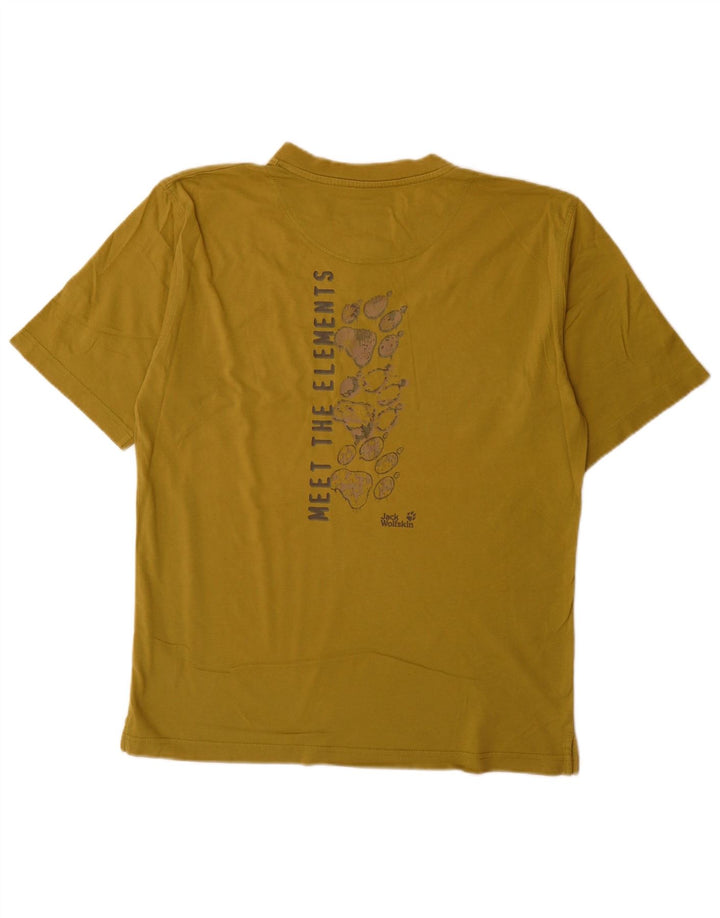T-shirt męski Jack Wolfskin, średni, bawełniany khaki