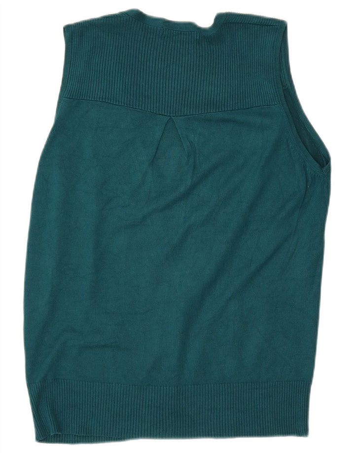 Marks & Spencer Damski sweter bez rękawów, UK 12, średni zielony