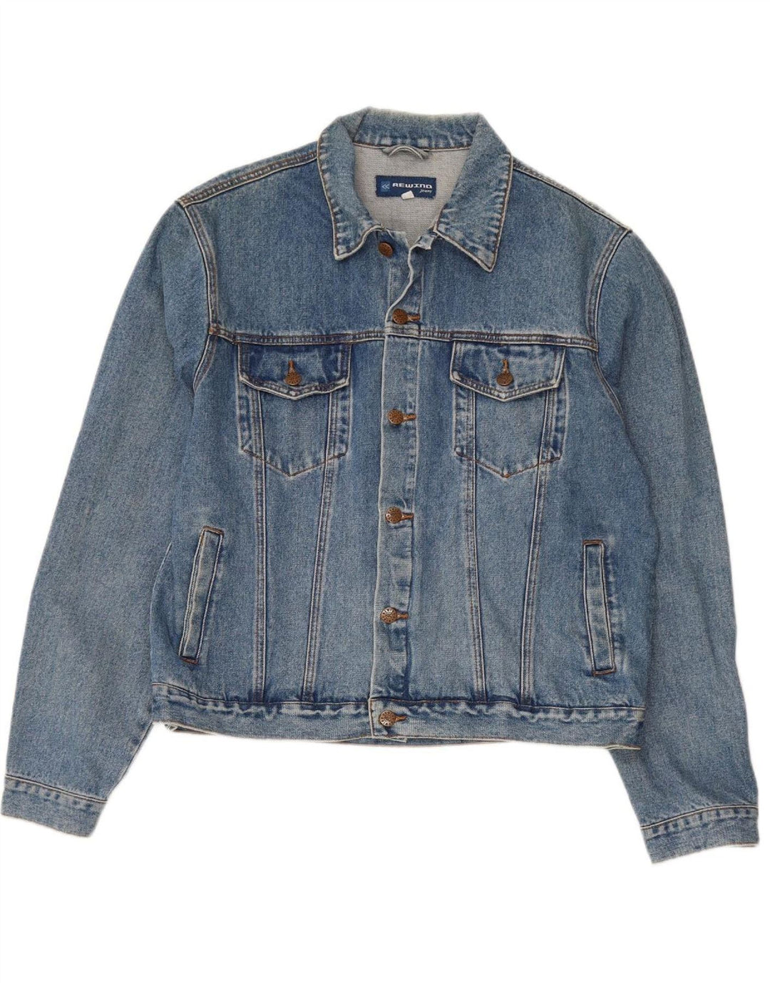 REWINO Womens Denim Jacket UK 18 XL Blue Cotton