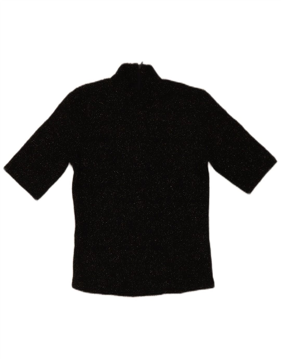 Bluzka damska Zara Top UK 10, mała, czarna, nakrapiana, poliester