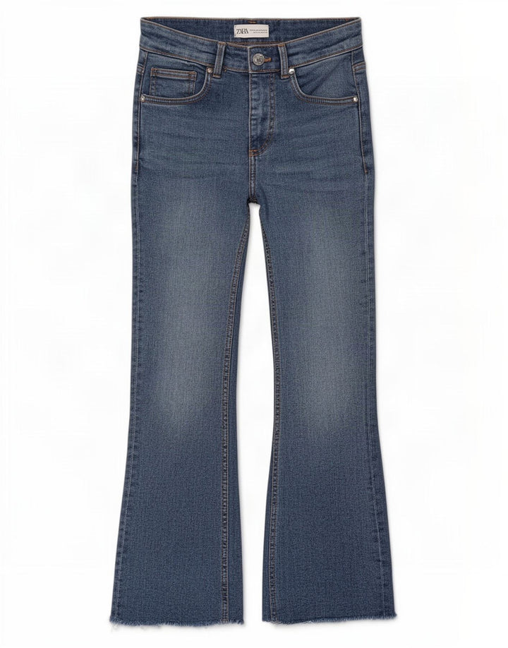 Damskie jeansy rozkloszowane Zara EU 36 XS W26 L25 Niebieskie