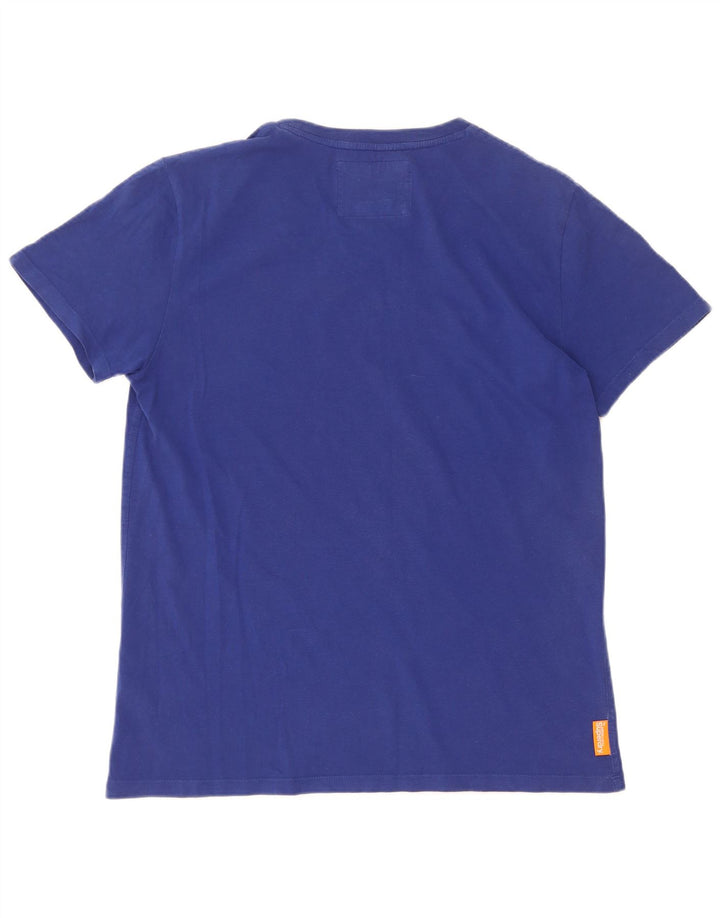 Męski T-shirt Superdry, duży, niebieski, bawełniany