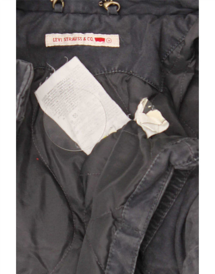 Damska kurtka z kapturem i kapturem Levi's UK 14 Średni granatowy, bawełniany