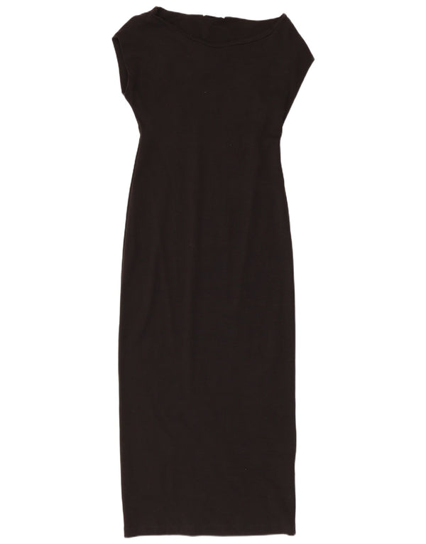 Damska sukienka maxi Zara UK 14, duża, czarna, bawełniana