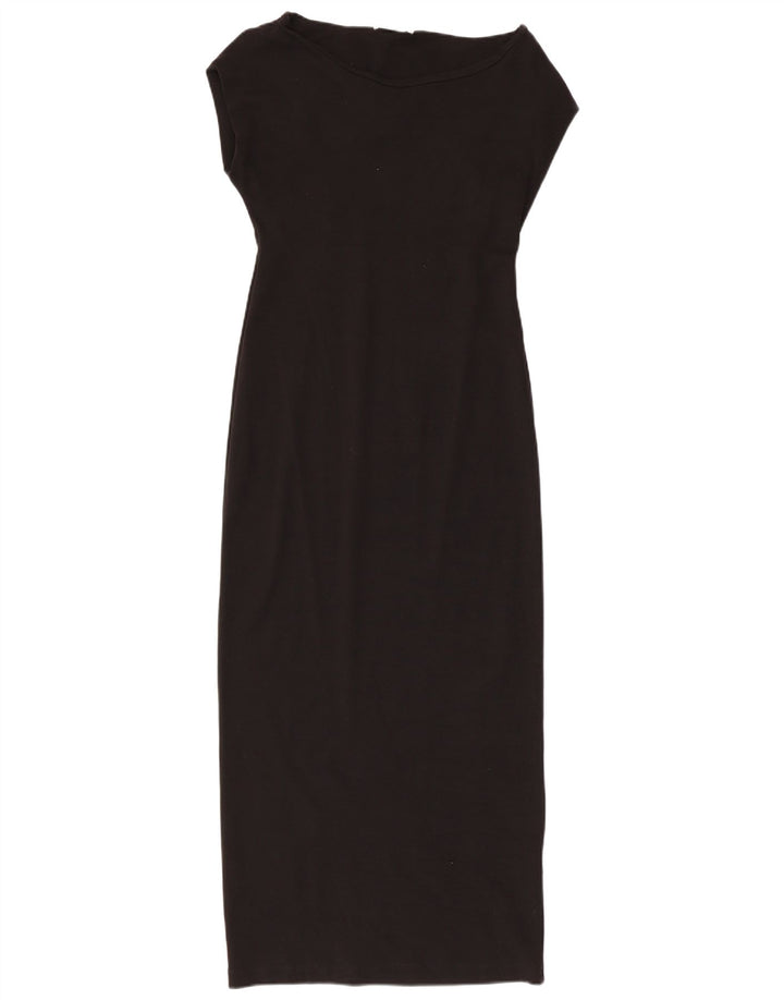 Damska sukienka maxi Zara UK 14, duża, czarna, bawełniana