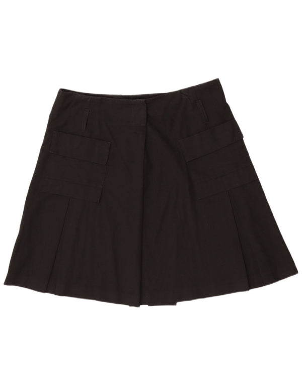 Armani Jeans Womens A-Line Skirt UK 16 Large W34 Black Polyester