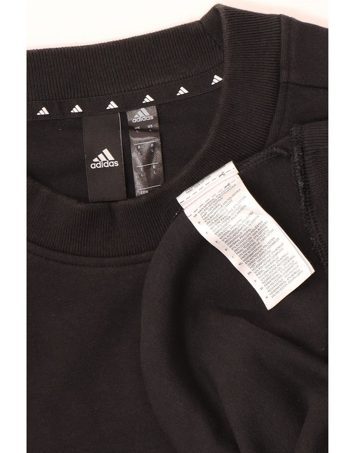 Bluza męska Adidas, duża, czarna, bawełniana