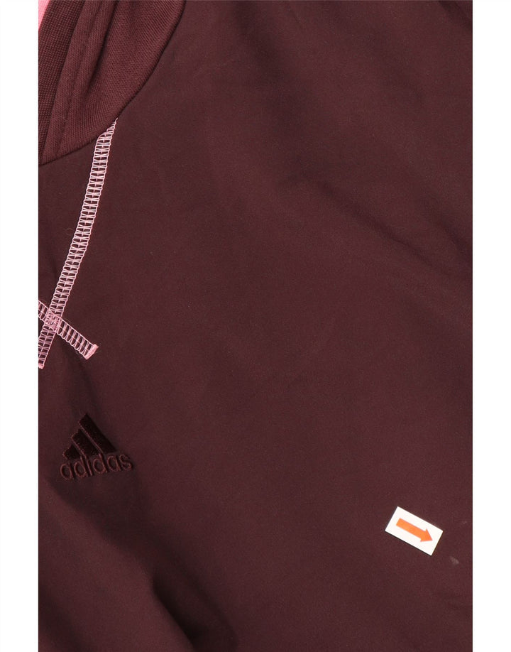 Dziewczęcy sweter z kapturem ADIDAS 15-16 lat, bordowy poliester