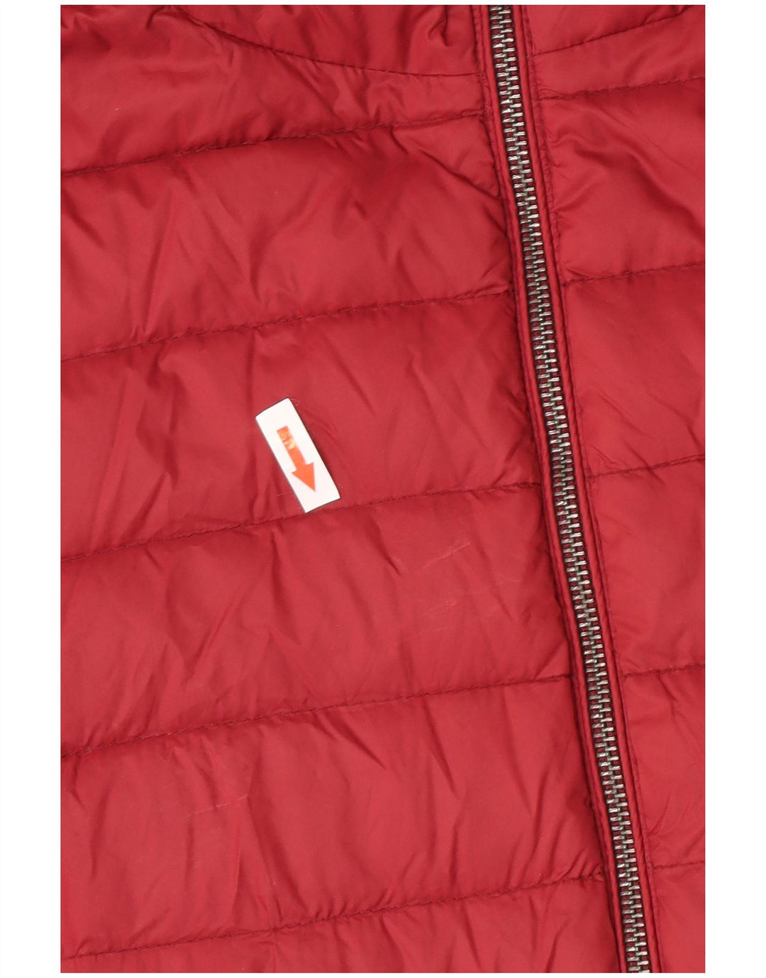 Massimo Dutti Womens Hooded Padded Jacket UK 14 Large Burgundy