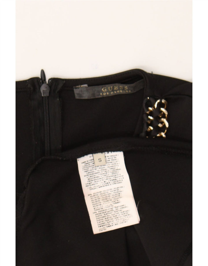 GUESS Womens Sleeveless Blouse Top UK 10 Small Black Polyester Vintage Guess and Second-Hand Guess from Messina Hembry 