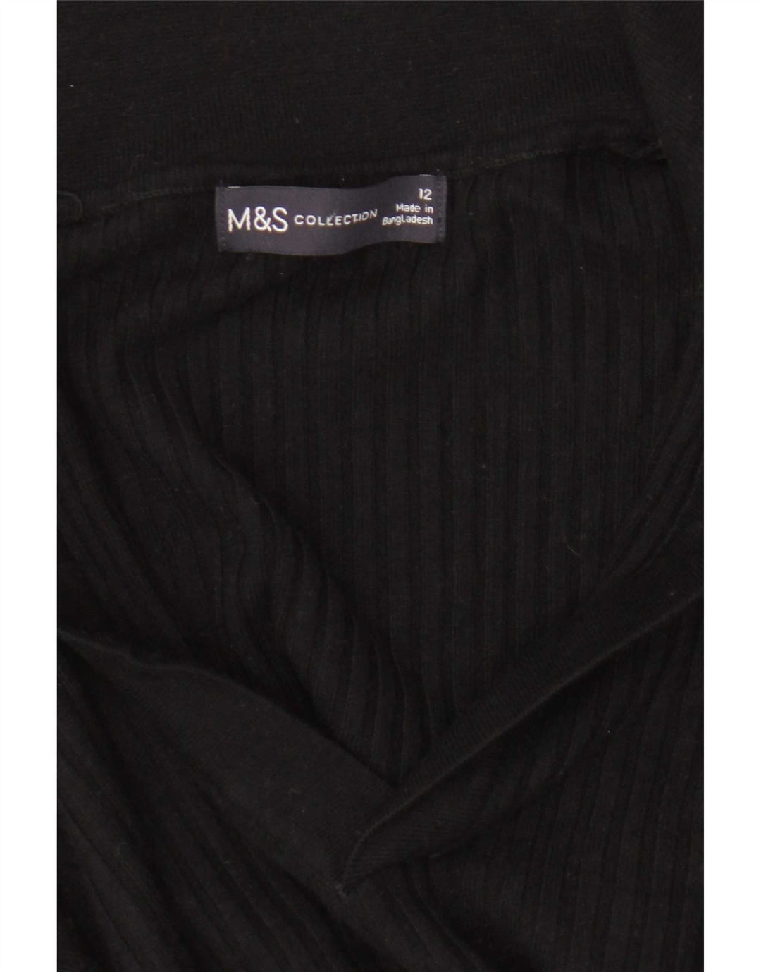 Marks & Spencer Damski sweter z krótkim rękawem, UK 12, średni czarny