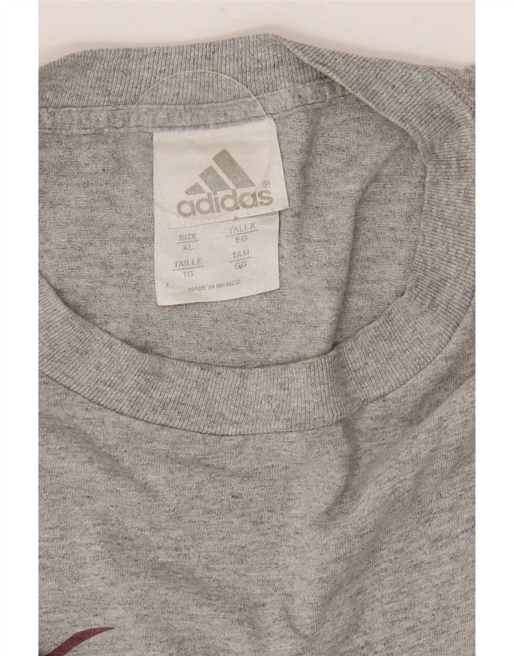 Adidas Męskie Graficzne Topy Z Długim Rękawem XL Szare Bawełniane