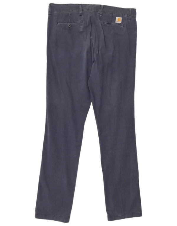 Spodnie męskie Carhartt Slim Chino W34 L34 Granatowa bawełna