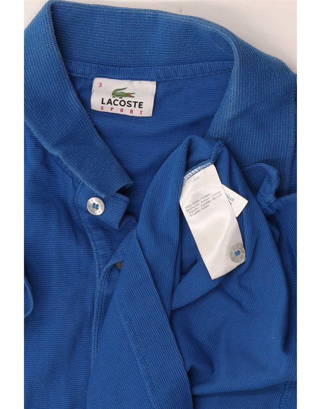 Męska koszulka polo Lacoste, rozmiar 3, mała, niebieska, bawełniana