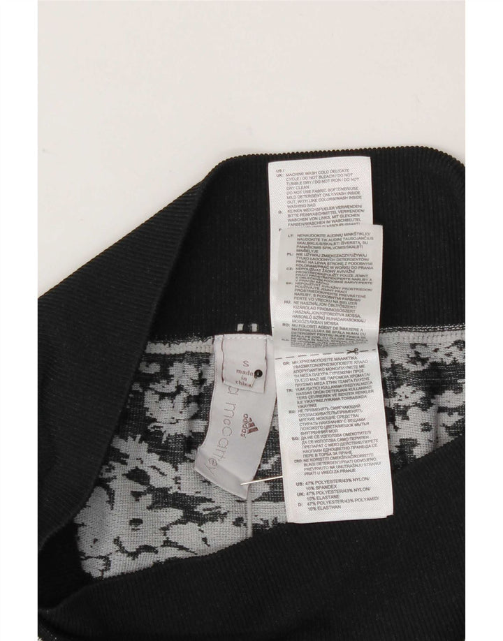 Damskie legginsy Adidas Stella McCartney UK 8 Małe, szare, z kwiatowym poliestrem
