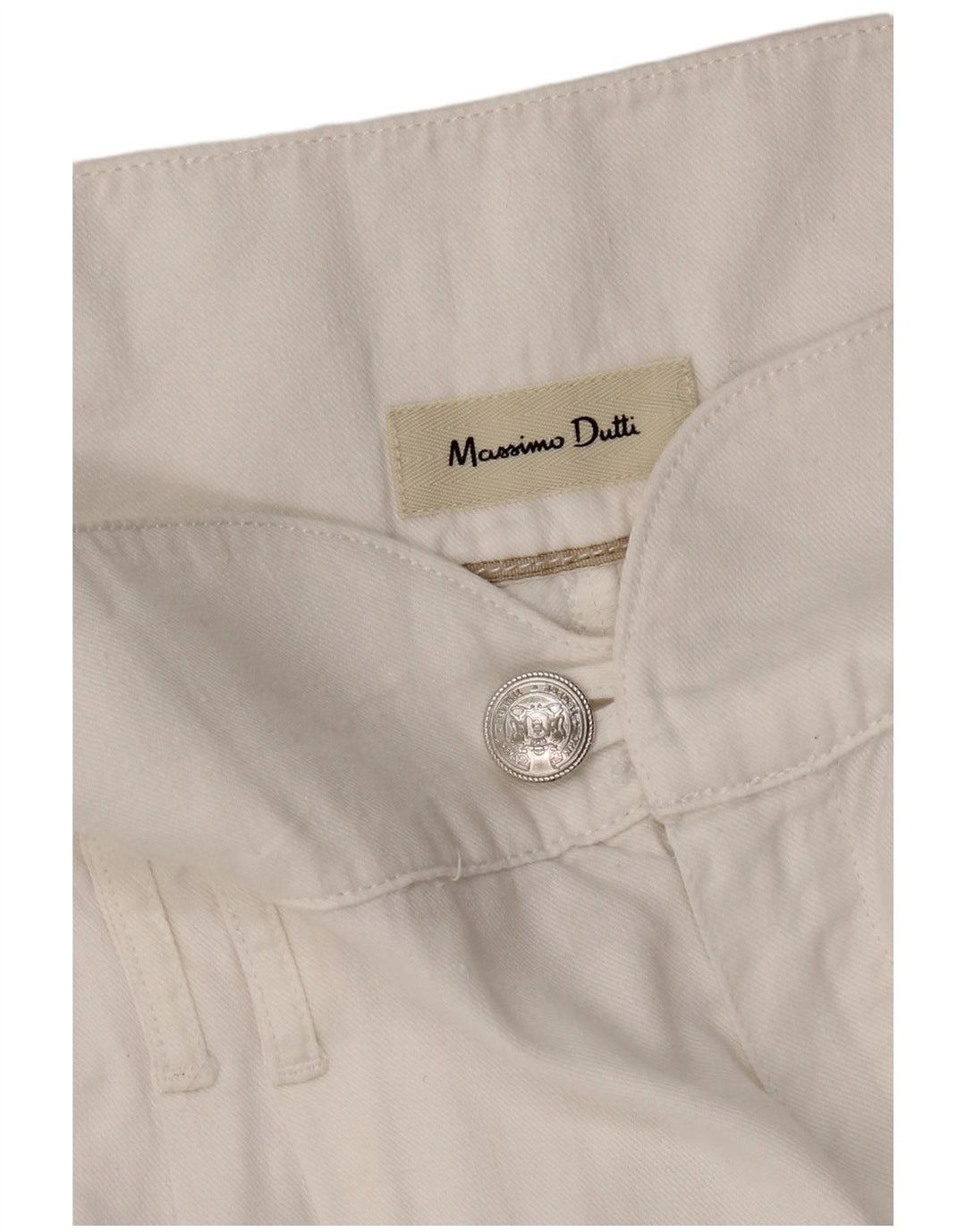 Spodnie damskie MASSIMO DUTTI Pegged Chino W30 L27 Białe