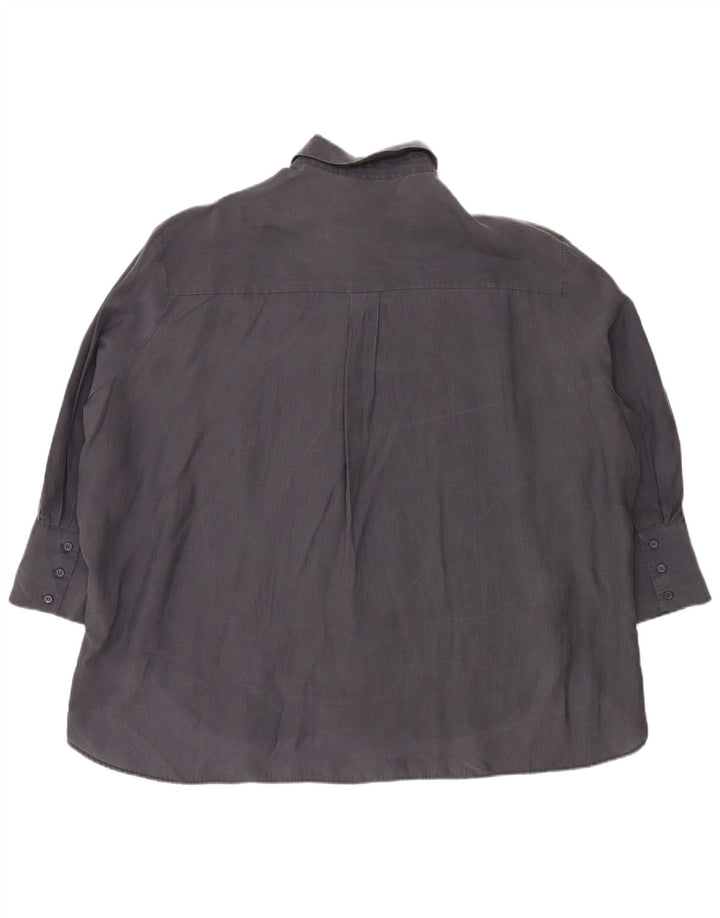 Damska długa koszula oversize Zara UK 18 XL granatowa