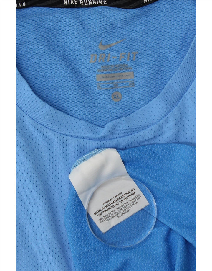 Męski T-shirt Nike Dri Fit Top XL Niebieski Poliester