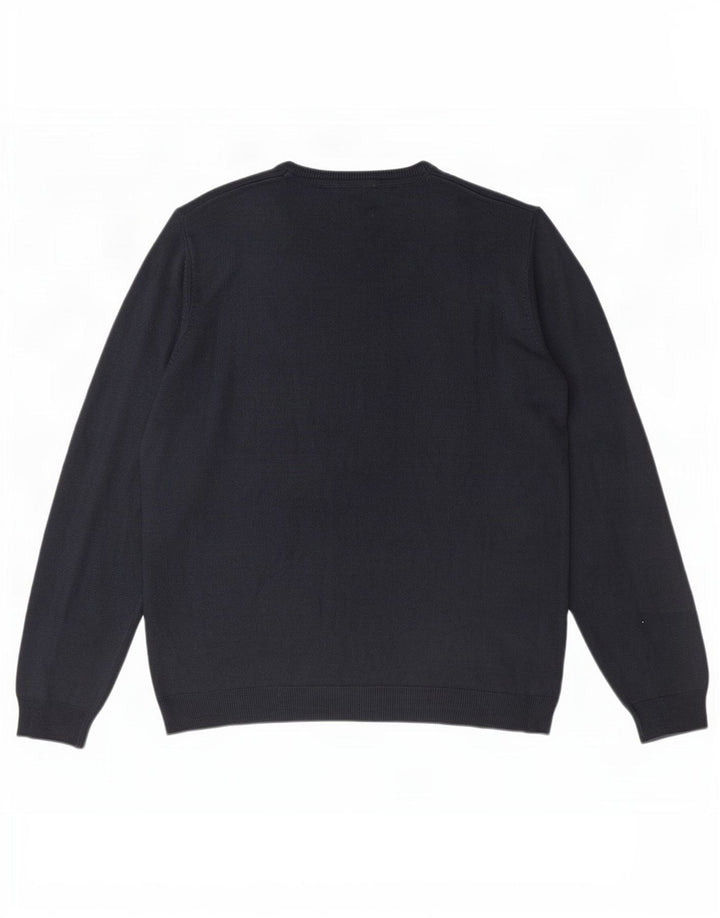 Marks & Spencer Męski sweter z dekoltem w kształcie litery V XL, granatowy, akrylowy