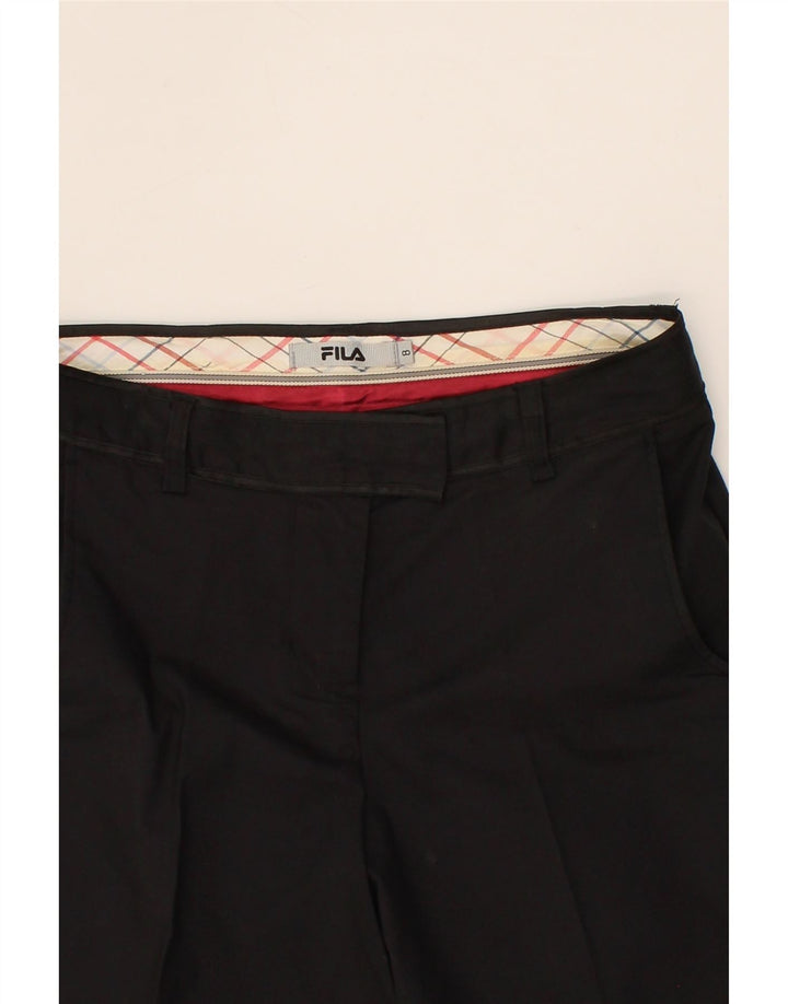 FILA Womens Casual Shorts US 8 Medium W30  Black Cotton Vintage Fila and Second-Hand Fila from Messina Hembry 