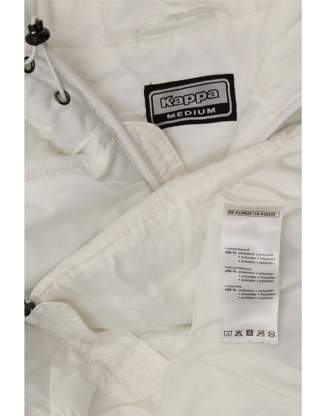 Damska wyściełana kamizelka z długim rękawem Kappa UK 12, średni biały poliester